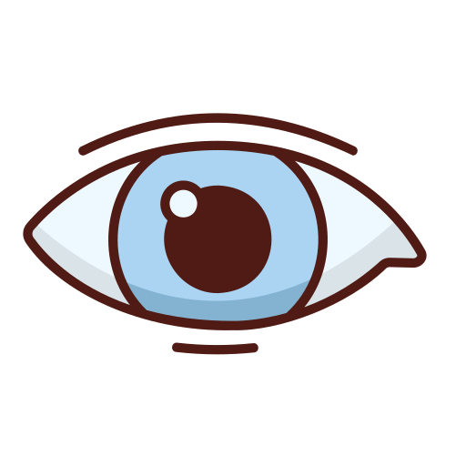 ojo Generic Outline Color icono