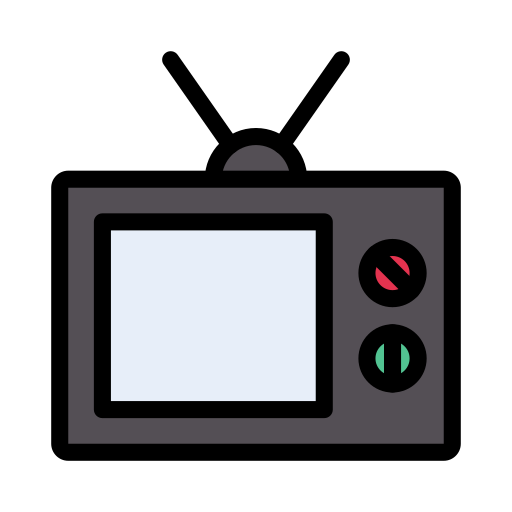 Television Vector Stall Lineal Color icon