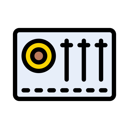 Dj mixer Vector Stall Lineal Color icon