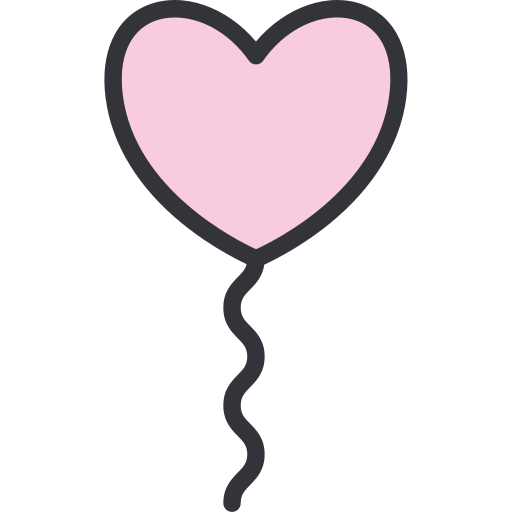 globo corazon Generic Outline Color icono