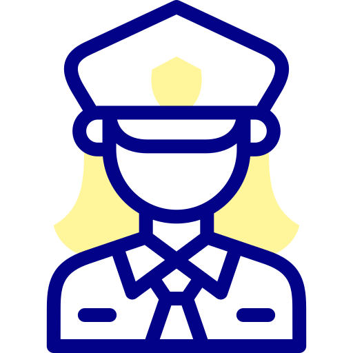 Policewoman Detailed Mixed Lineal color icon