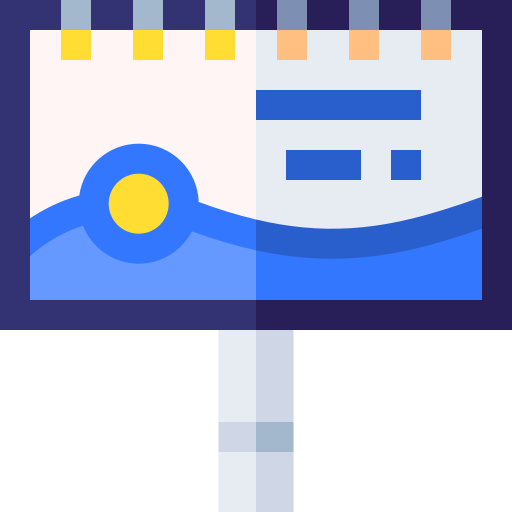 cartelera Basic Straight Flat icono