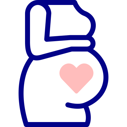 임신 한 Detailed Mixed Lineal color icon