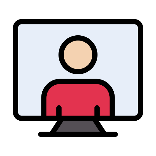 Online meeting Vector Stall Lineal Color icon