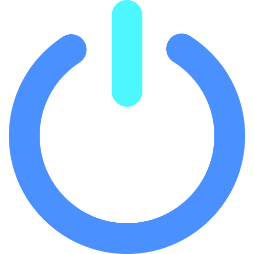 interruptor de alimentación Generic Outline Color icono