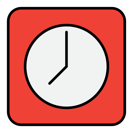 reloj Generic Thin Outline Color icono