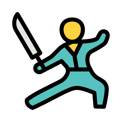 kung fu Generic Outline Color icono