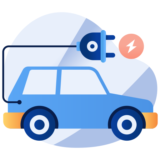 Electric car Generic Rounded Shapes icon