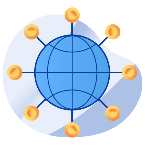 글로벌 네트워크 Generic Rounded Shapes icon