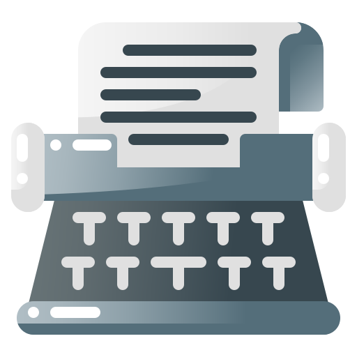 máquina de escribir Generic Flat Gradient icono
