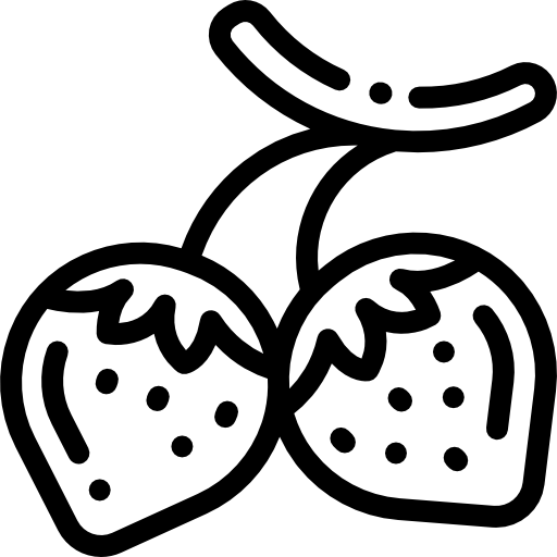 клубника Detailed Rounded Lineal иконка