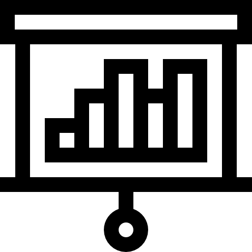 staafdiagram Basic Straight Lineal icoon