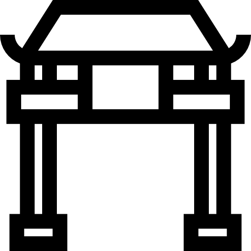 brama torii Basic Straight Lineal ikona