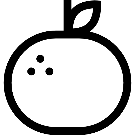 mandarynka Basic Straight Lineal ikona