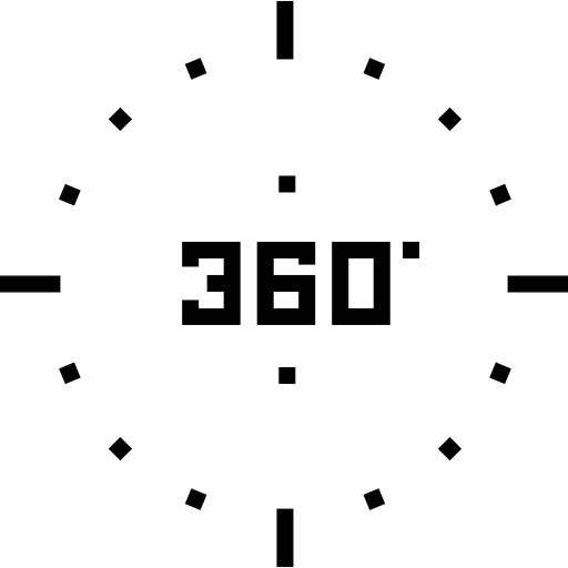 360 gradi Detailed Straight Lineal icona