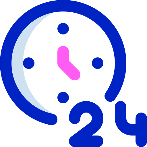 Open 24 hours Super Basic Orbit Color icon