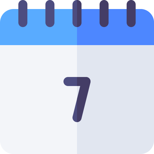 7 dni Basic Rounded Flat ikona