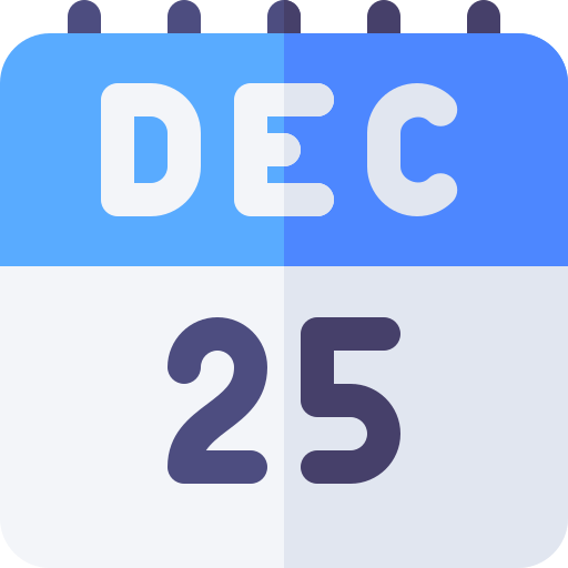 dicembre Basic Rounded Flat icona