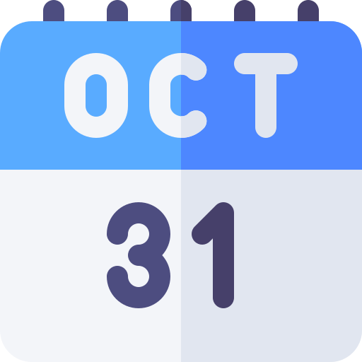 10月 Basic Rounded Flat icon