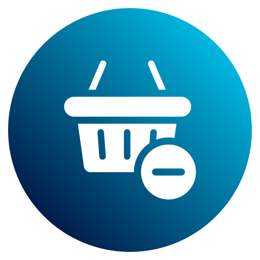 Remove from cart Generic Flat Gradient icon