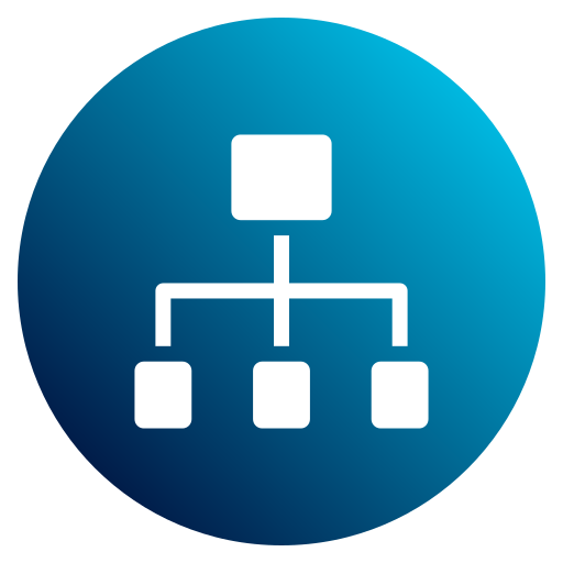 struttura organizzativa Generic Flat Gradient icona