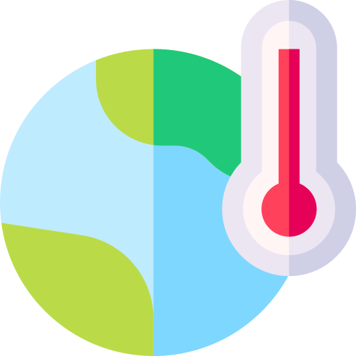 globalne ocieplenie Basic Straight Flat ikona