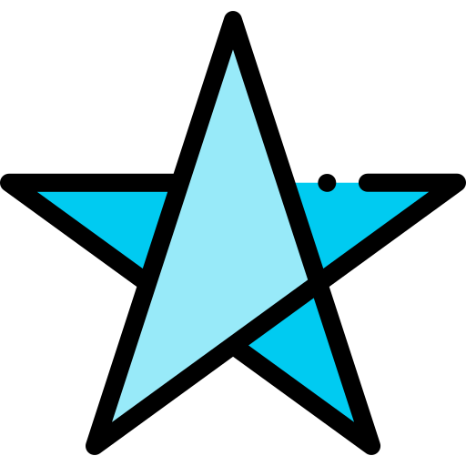 Star Detailed Rounded Lineal color icon