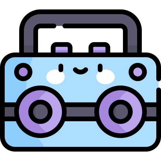 boombox Kawaii Lineal color icon