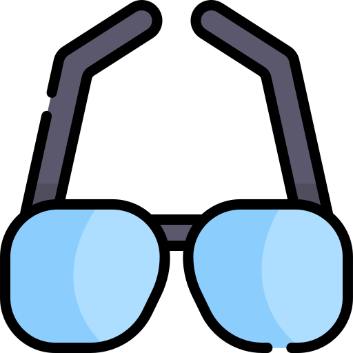 lunettes Kawaii Lineal color Icône