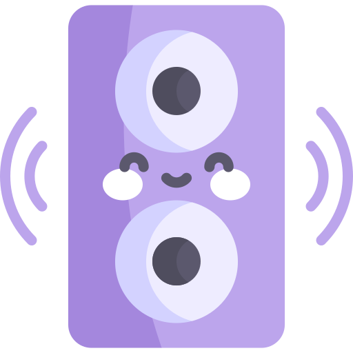 Loudspeaker Kawaii Flat icon