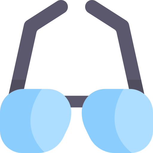 okulary Kawaii Flat ikona