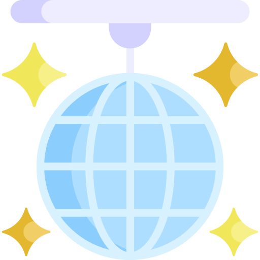 Mirror ball Kawaii Flat icon