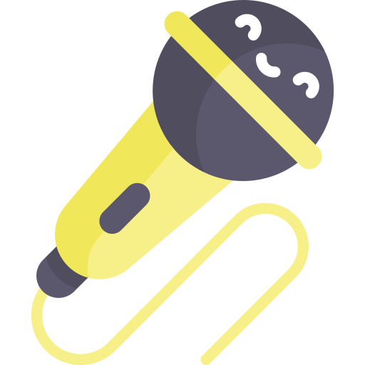 Microphone Kawaii Flat icon