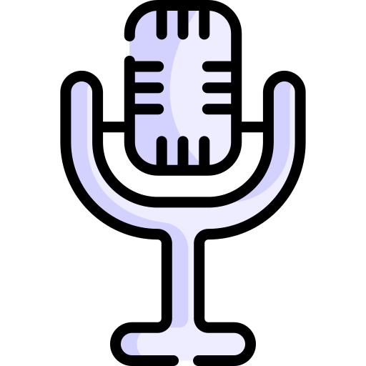 microphone Kawaii Lineal color Icône