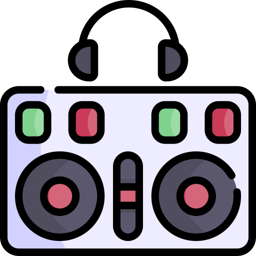 dj-controller Kawaii Lineal color icon