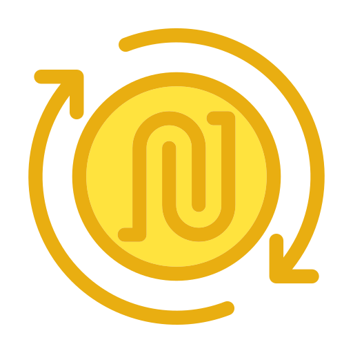 Shekel Generic Outline Color icon