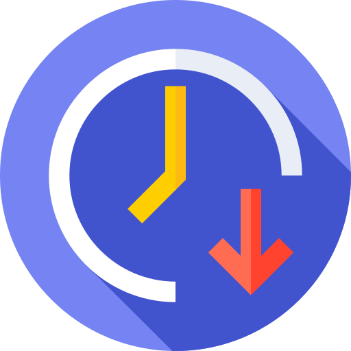 tiempo de inactividad Flat Circular Flat icono