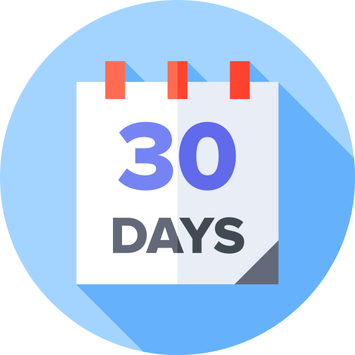 30日 Flat Circular Flat icon