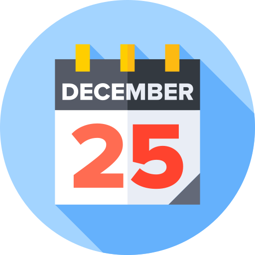 dicembre Flat Circular Flat icona