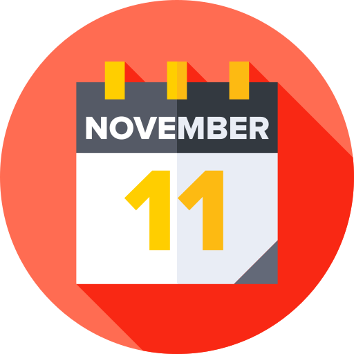novembre Flat Circular Flat icona