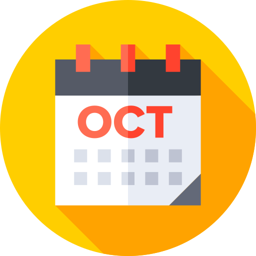 ottobre Flat Circular Flat icona