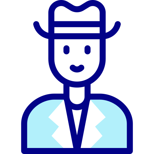 Man Detailed Mixed Lineal color icon