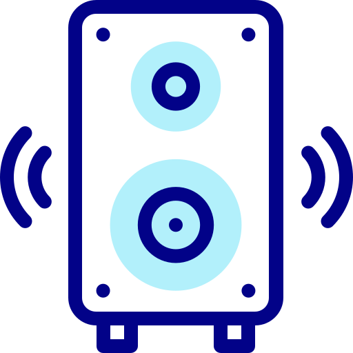 altoparlante Detailed Mixed Lineal color icona