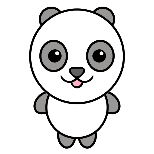 panda Generic Hand Drawn Color icoon