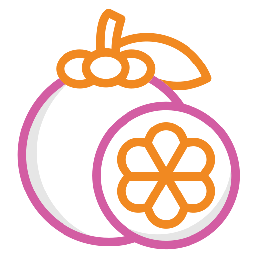 mangostán Generic Outline Color icono