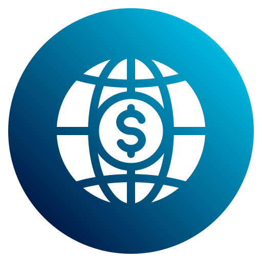 wereld financieel Generic Flat Gradient icoon