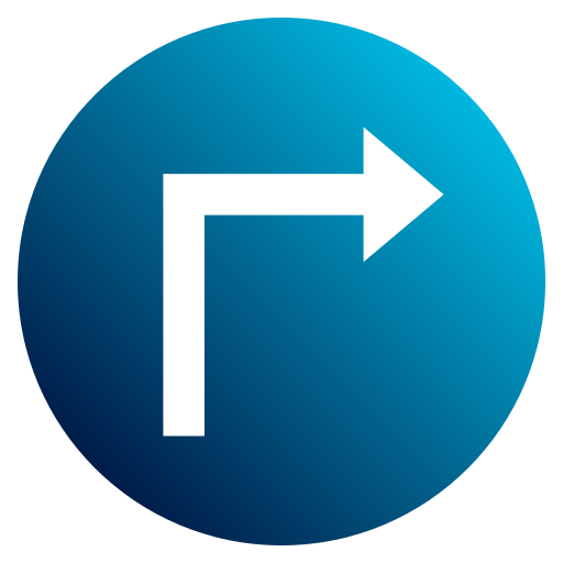 Turn right Generic Flat Gradient icon