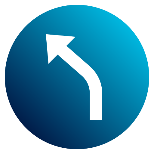 Turn left Generic Flat Gradient icon
