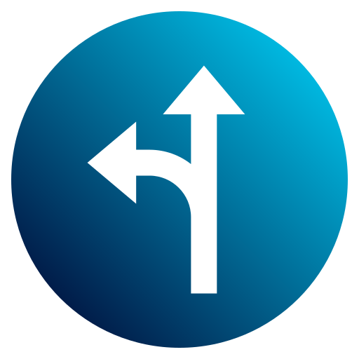 Left turn Generic Flat Gradient icon