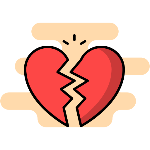 Broken heart Generic Rounded Shapes icon